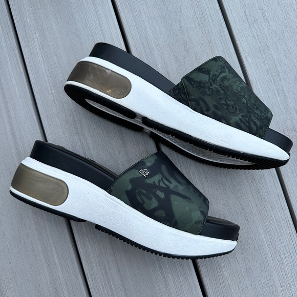 Dkny Shoes - DKNY Baylen Women's Black and Green Mules